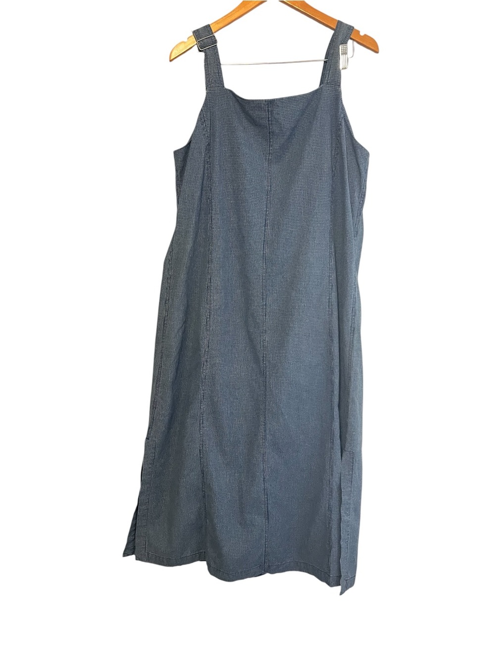 Liz Claiborne Denim-Style Square-Neck Midi Dress in Blue